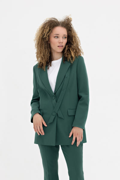 Suitss me - dames pak / groen / oversized blazer